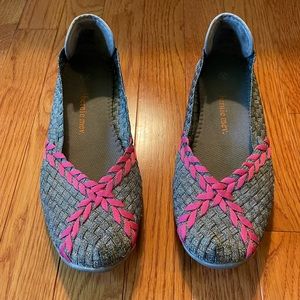 Bernie Mev shoes Braided Catwalk pewter/hot pink